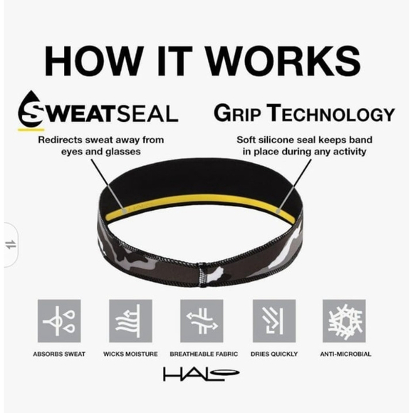 HALO Headband Sweatband Sports Hat - Picture 10 of 12